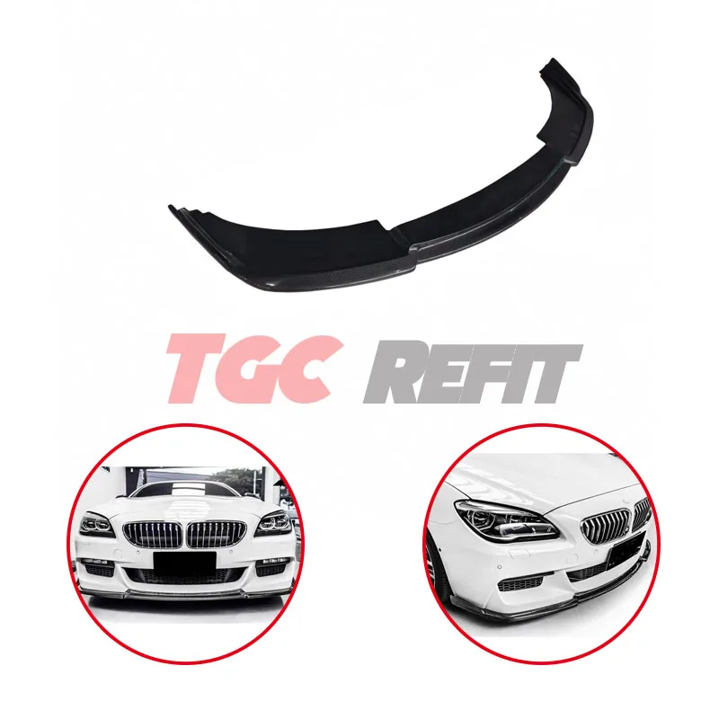 

Carbon Fiber Haman Style Front Bumper Chin Lip Spoiler Lips Protection Cover Trim Kit For BMW 6 Series F06 F12 F13 Front Lip