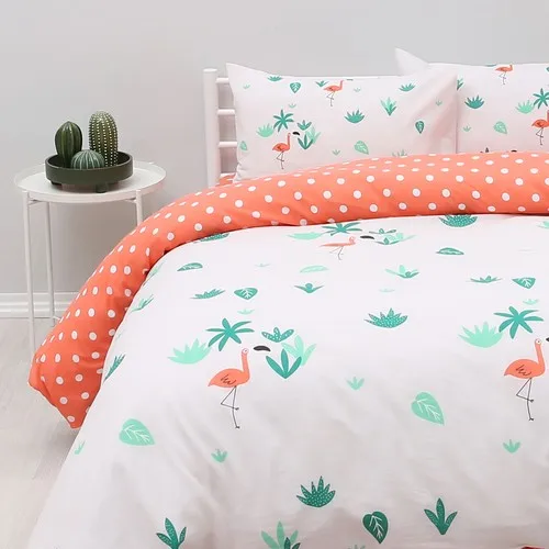 SIRMAK Double Duvet Cover Set - Flamingo, Fast Shipping from Turkey