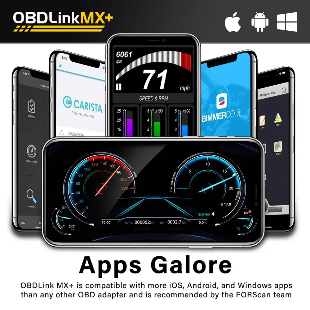 OBDLink-escáner de diagnóstico LX MX + OBD2 ELM327, herramienta de escaneo para iPhone, iPad, Android, Kindle Fire o dispositivo Windows