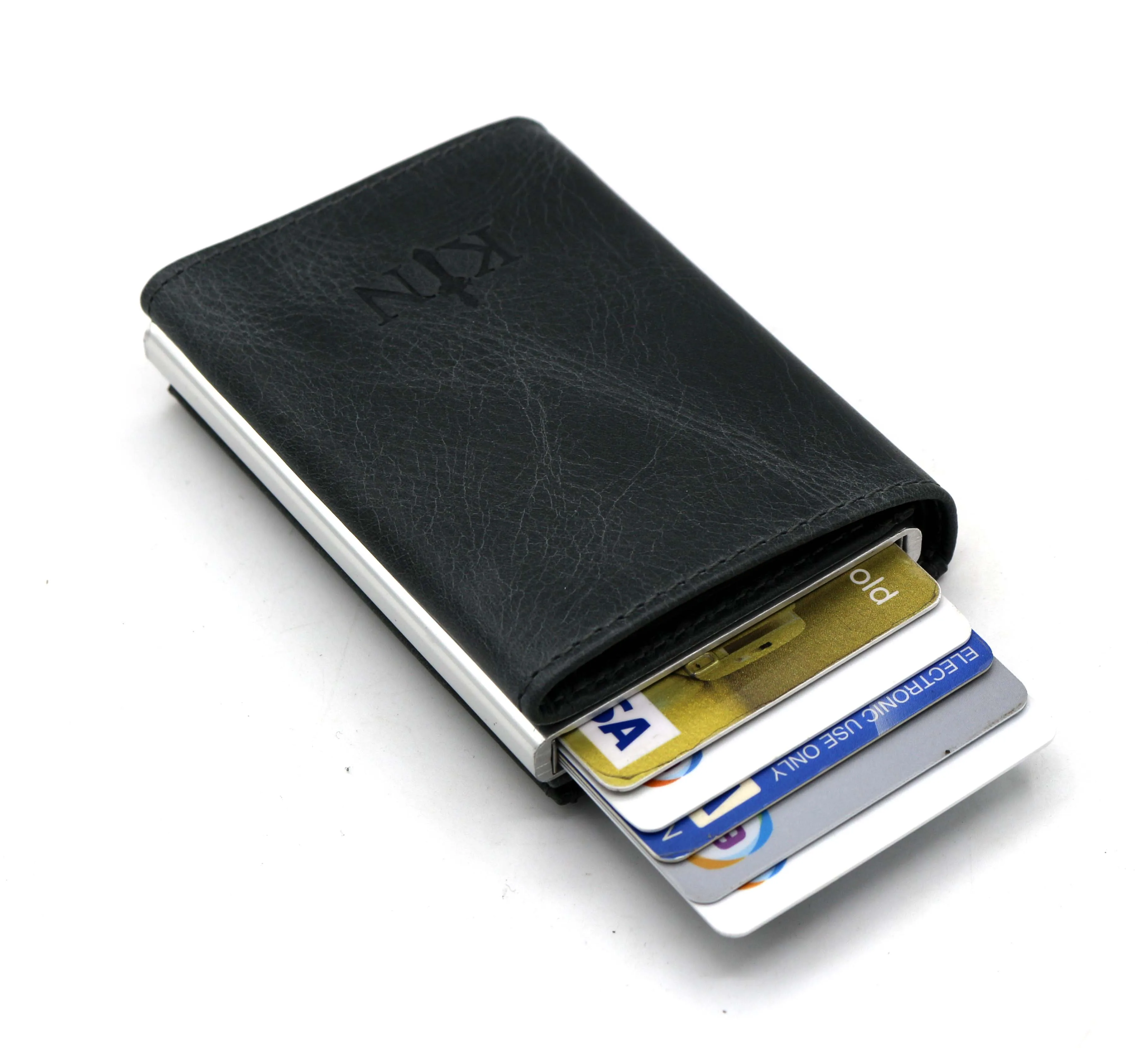 Valuaes Latch Mechanism Card Holder Genuine Leather Patched 2021 Fashion Top Quality Unisex Purse Clutch Vintage Retro Wallet