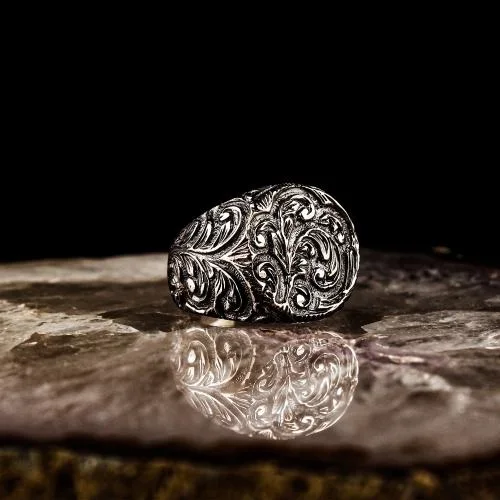 Real Pure 925 Sterling silver ring real Silver stone hand made made in turkey luxury and trendy model vintage style model