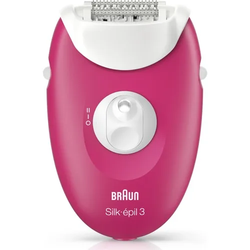 Braun Silk-epil 3 3420 Epilator Raspberry Pink-Corded Epilator 2 with Attachments / Epilation