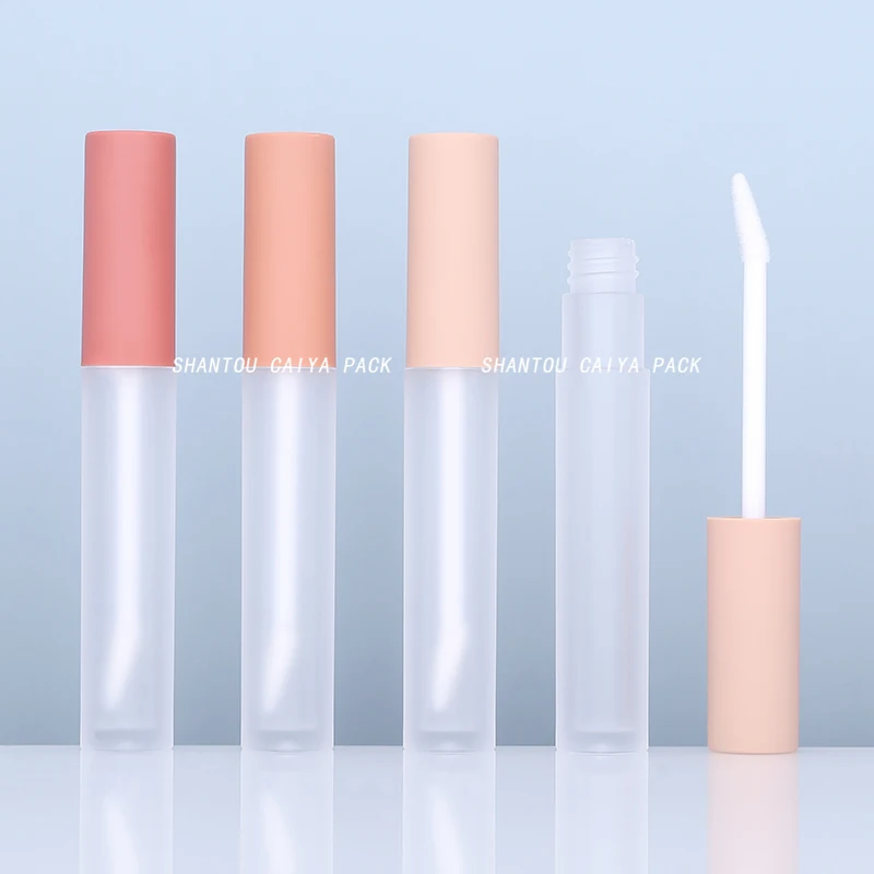 

10/30pcs wholesale 2.6ml nude brown clear frost Liquid lip gloss tubes lipgloss tube packaging Empty Refillable cosmetics bottle