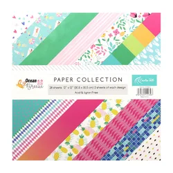 Kreatywna ścieżka 12 Cal Scrapbooking projektant papieru 28 arkuszy Craft wzór opakowanie tło do dekoracji nie zawiera kwasu 305x305mm