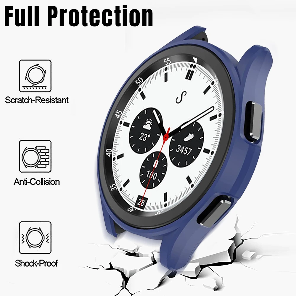 Case for Samsung Galaxy Watch 4/6 Classic 43mm 47mm 42mm 46mm PC Matte Cover for Galaxy Watch 4/5/6 40MM 44MM Protective Bumper