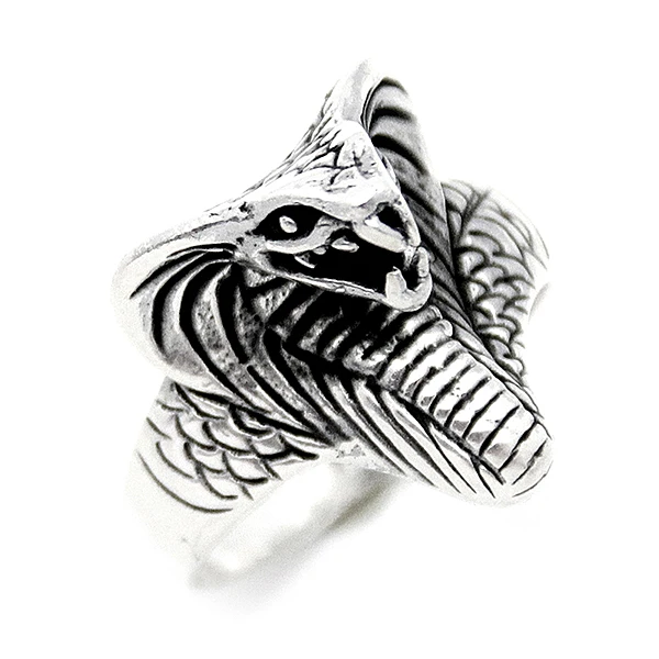 Mens Ring 925 Sterling Silver Ring Snake Cobra Animal Rings Men Rings for Women Men`s Rings Men Jewelry