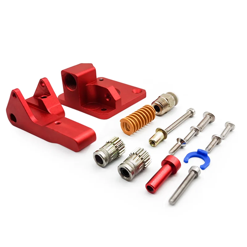 Extrudeuse pour imprimante 3d, mise à niveau du Double engrenage Mk8, Ender 3 CR10 CR-10S PRO RepRap 1.75mm, alimentation en aluminium, Double poulie