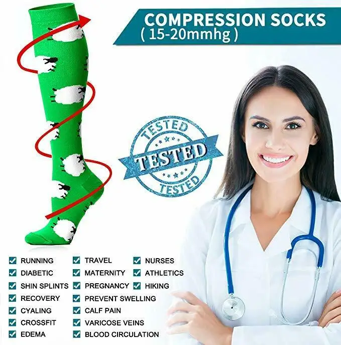 Compression socks woman nursing man travel Compression Sock Crossfit from Spain MARKETPLACEXT H20