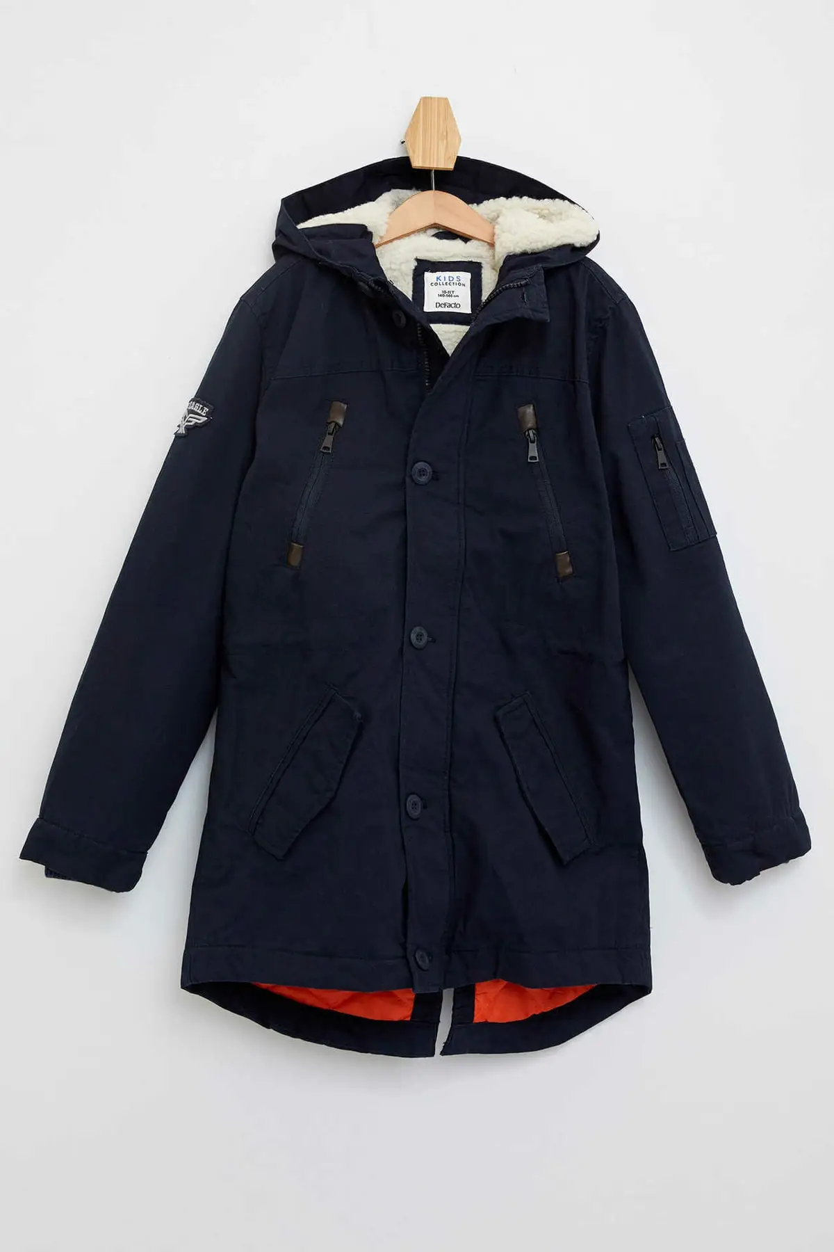 Male Child Hooded Canvas Thick Parka Sports looking designed, comfortable mold and stylish, men sport parka. Cotton 100%