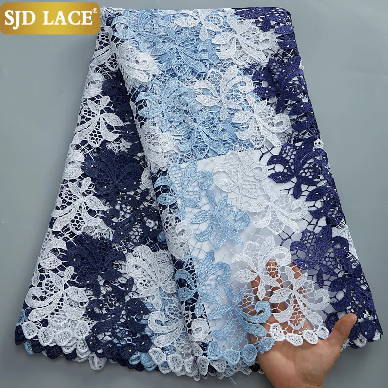 SJD LACE African Cord Lace Fabric 2024 High Quality Water Soluble Guipure Cord Lace Fabric 2024 Latest For Wedding Material 2870