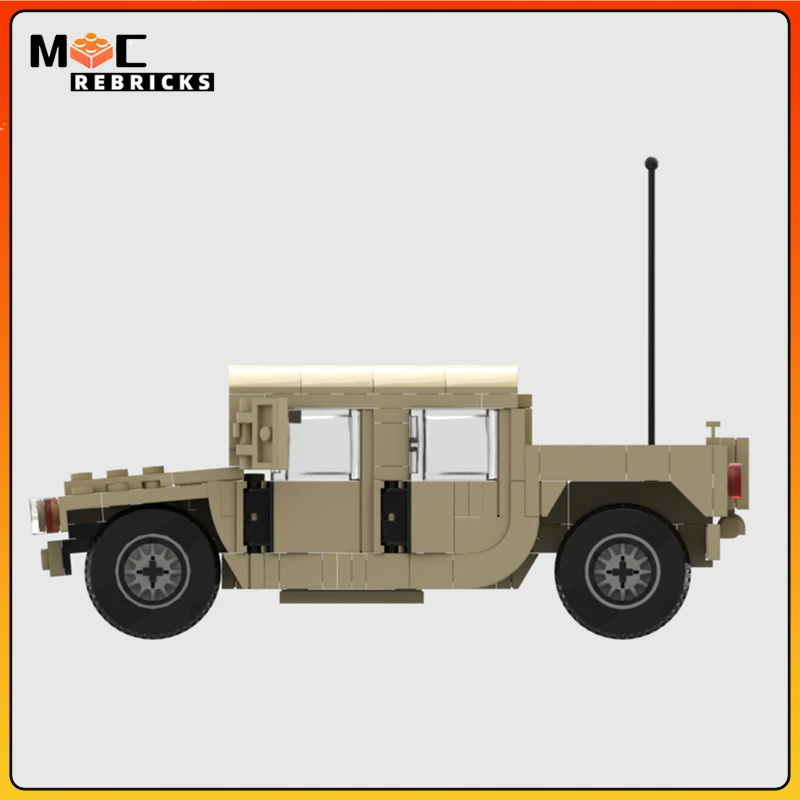 Moderne technische Amerikaanse stad politie SWAT voertuig pick-up Humvee WW2 militaire bouwstenen auto onderwijs baksteen speelgoed kinderen cadeau