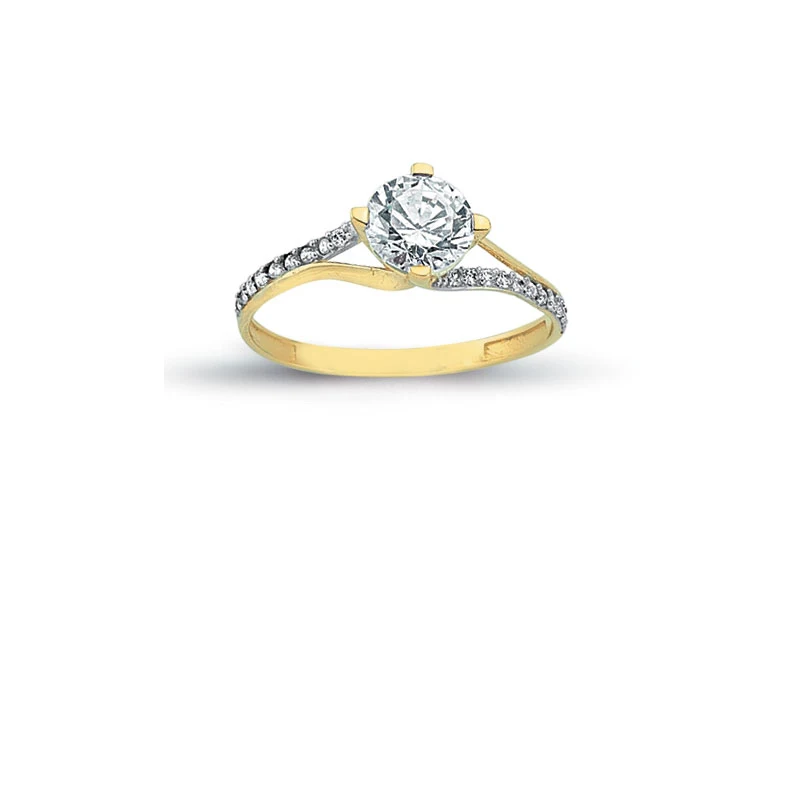 14K Solid Gold Solitaire Exclusive Engagement Wedding Ring