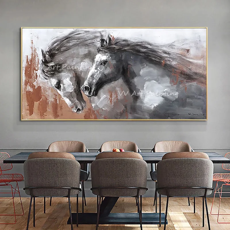 

New Design Horse Running 2022 New Year Gift Modern Art Pop Picture Oil Painting Drawing For Living Room Decor No Frame