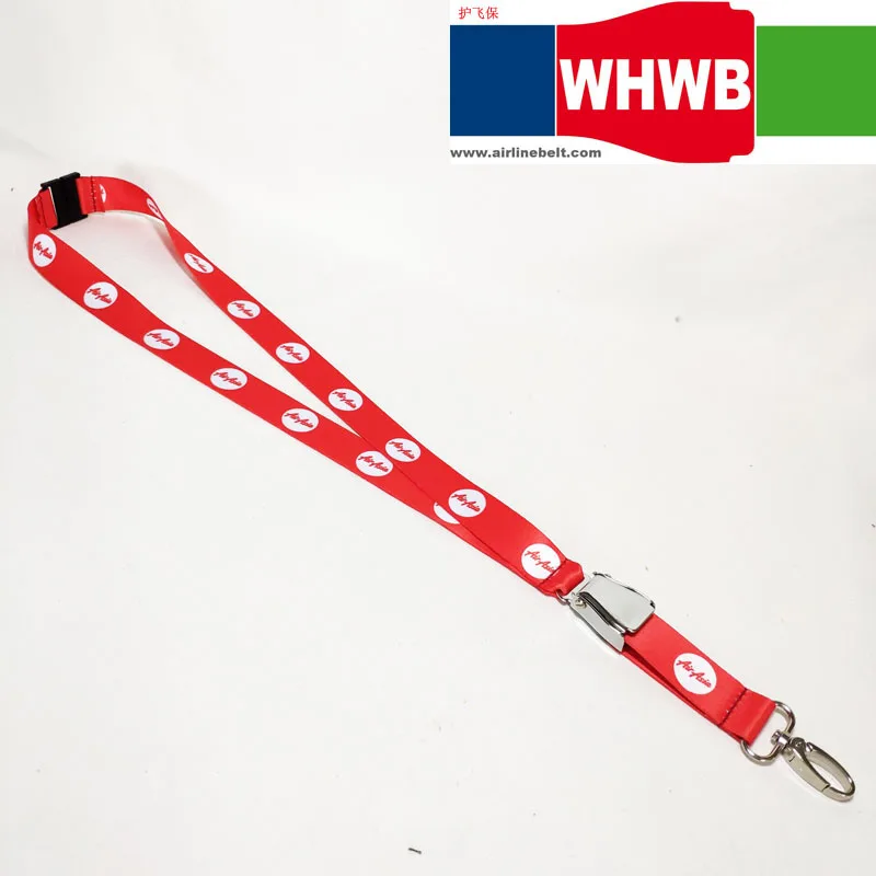 AirAsia Airways airlines neck Lanyard Pilot Flight Crew's License ID Card Holder Boarding Pass String Sling airplane Buckle gift