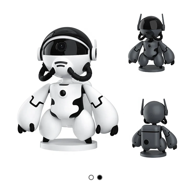 Wifi Indoor Camera for Home Pet Kids Security PIR Motion Detection 2 Way Audio 1080P FHD Wireless Rechargeable Battery Robot