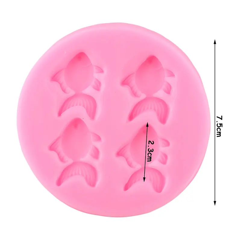 Fish Pond Koi Silicone Mold Candy Clay Chocolate Cookie Baking Mould Baby Birthday Cupcake Topper Fondant Cake Decorating Tools