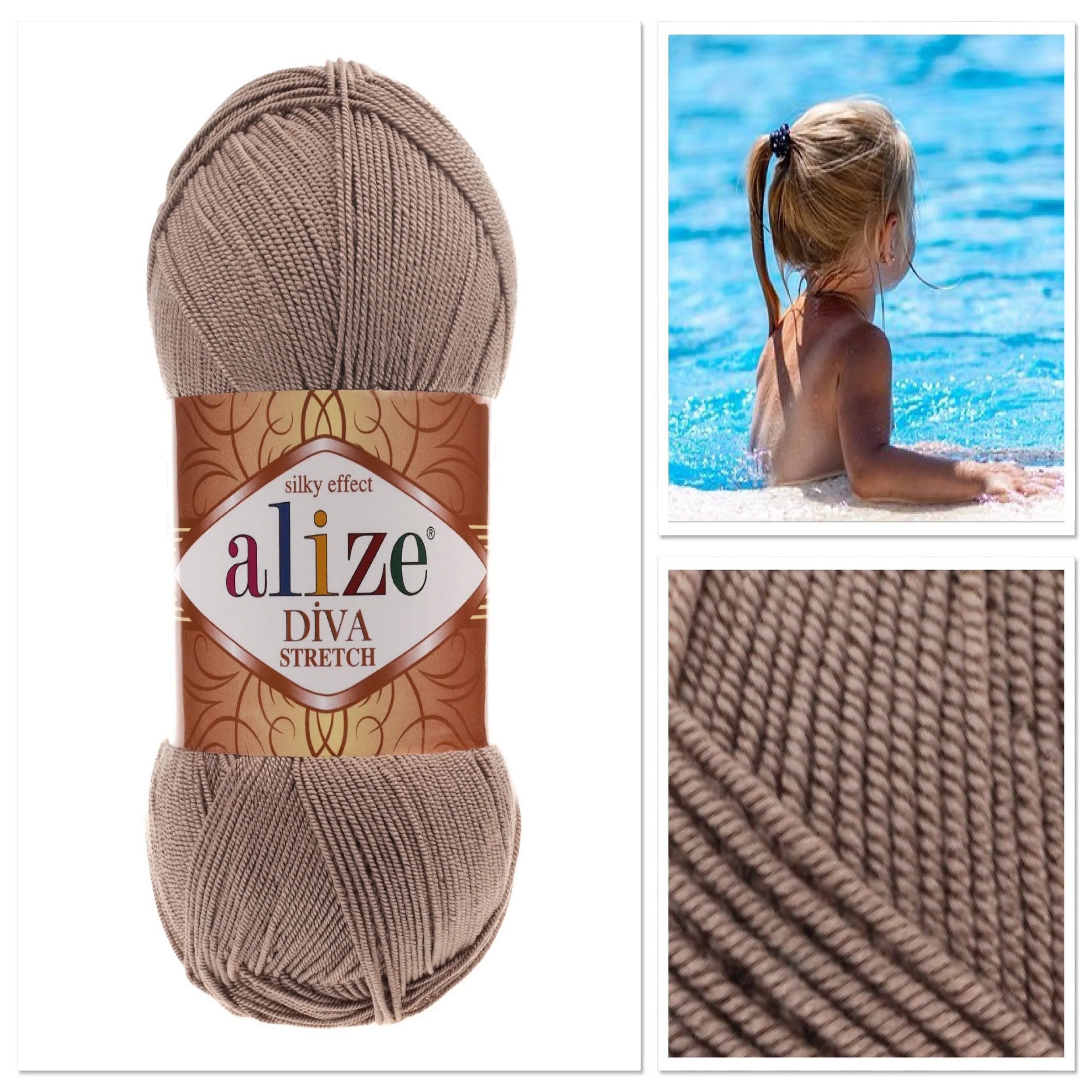 Alize Diva STRETCH Bikini przędza Knitting Crochet elastyczna mikrofibra wątek akrylowy strój kąpielowy stroje kąpielowe kostiumy kąpielowe Top