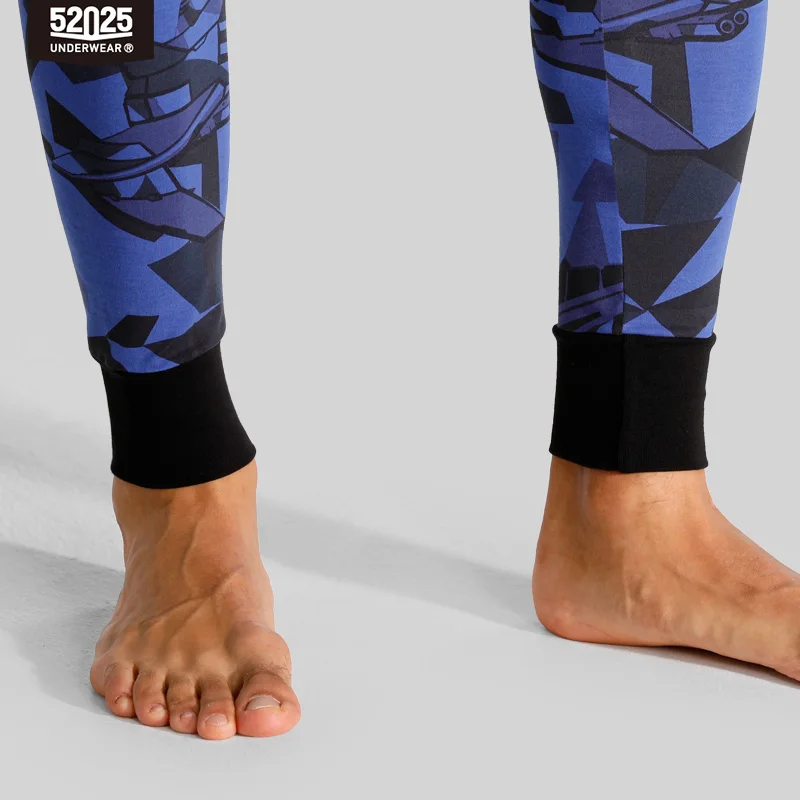 52025 Men Thermal Camouflage Leggings Cotton Modal Soft Comfortable Underwear Eco-friendly Print Thermal Bottoms Thermo Leggings