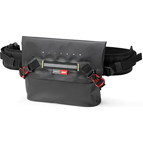 Givi GRT704 - Gravel-T Range biker fanny pack 3L. Waterproof black motorcycle waist bag motorcycle