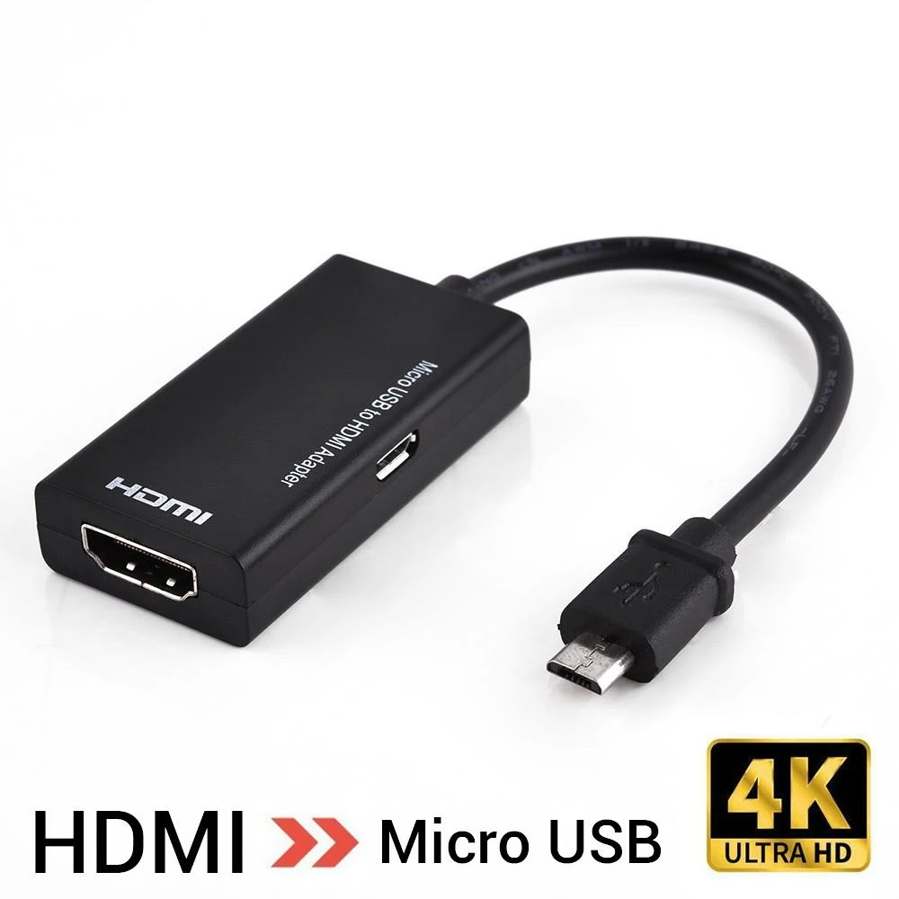 Adaptador hub HDMI a micro USB convertidor cable 4K 60Hz ULTRA HD adaptador hdmi a micro usb para proyector monitor PC móvil