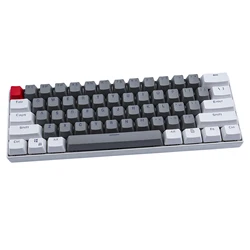 (Keycaps Only Sold)Red White Gray RK 61/87/104 Keycaps PBT Material OEM Height, Backlit Two-Color Mechanical Keyboard Keycaps