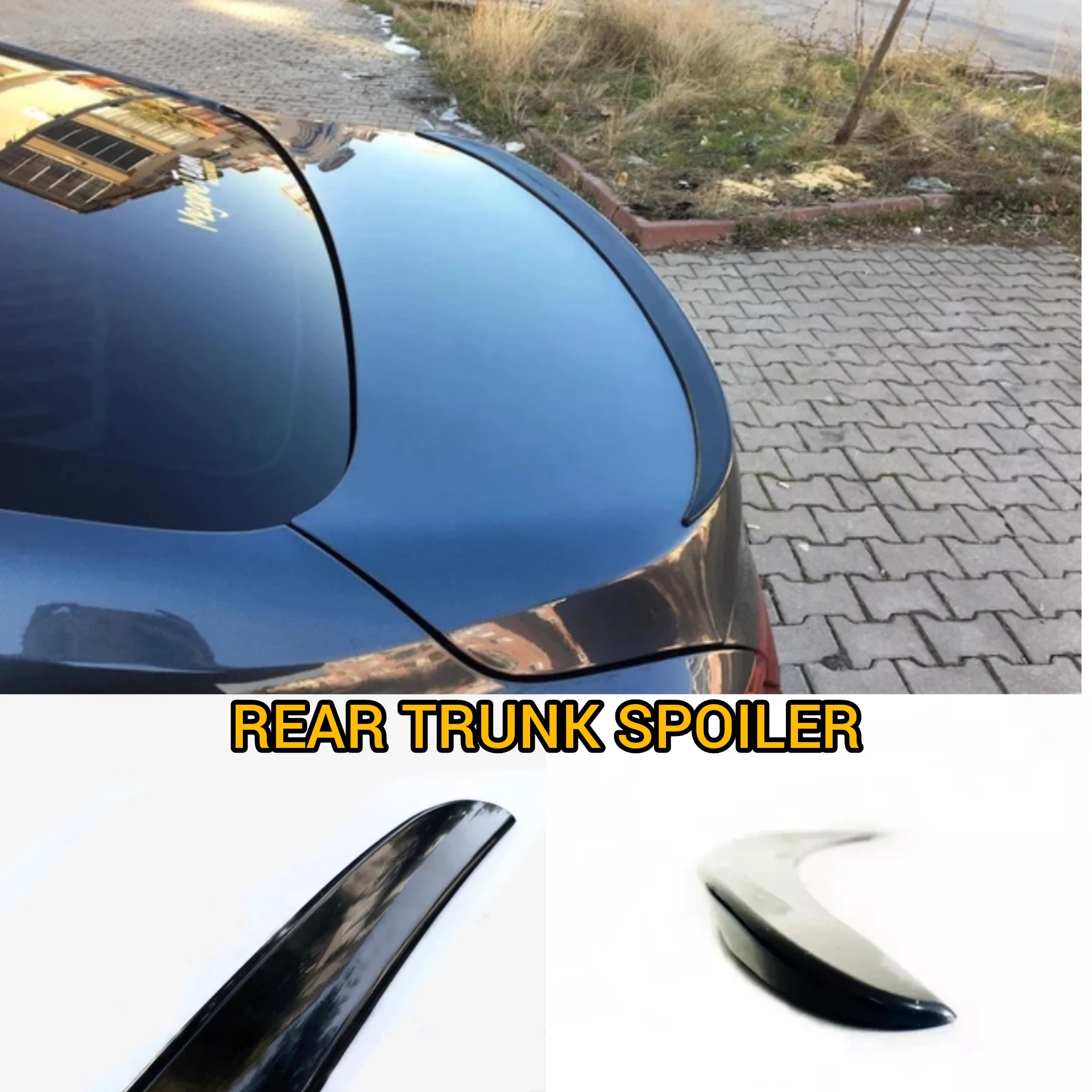 Rear Trunk Spoiler For Fiat Tipo Egea 2014 2022 Car Accessories Lip Plastic Apron Glossy Black Wing Sports Exterior Parts Tuning