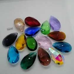 Camal 5 sztuk 38mm wyczyść Teardrop Prism Faceted kryształowy szklany wisiorek koraliki Ornament żyrandol kurtyny światła części SunCatcher