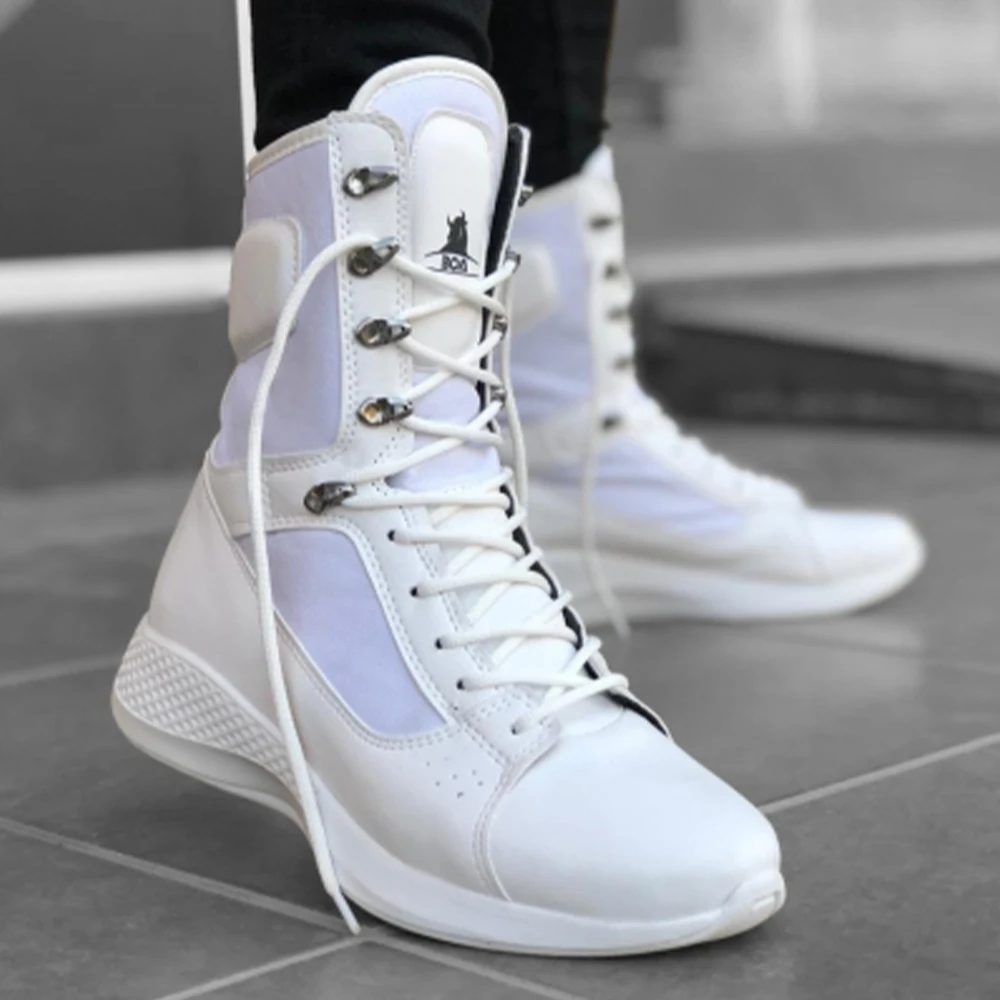 BA0600 Laced White High Base Boxer Unisex Sports Postal Boots Winter Turkey Brand Comfortable And Stylish Shoes Discount Special