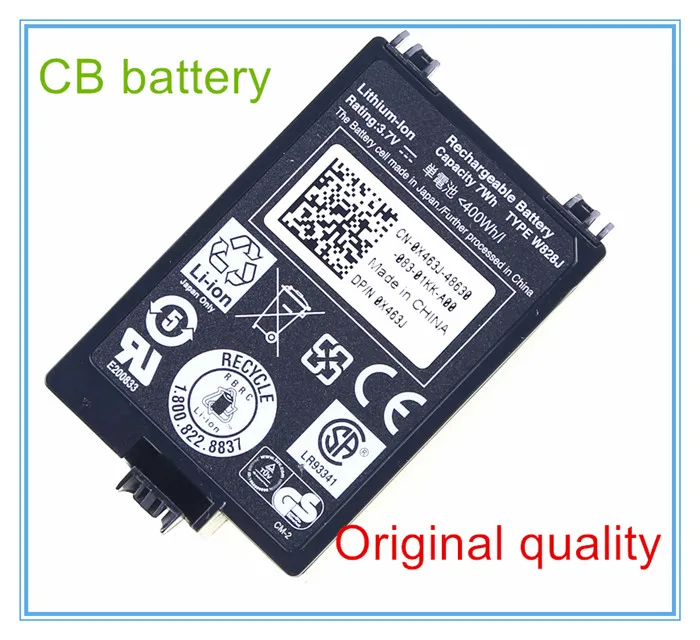 

Original quality W828J Controllers Battery For M600 M610 M910 H700 PERC 6/i X463J 0X463J H145K J321M 3.7V 7WH