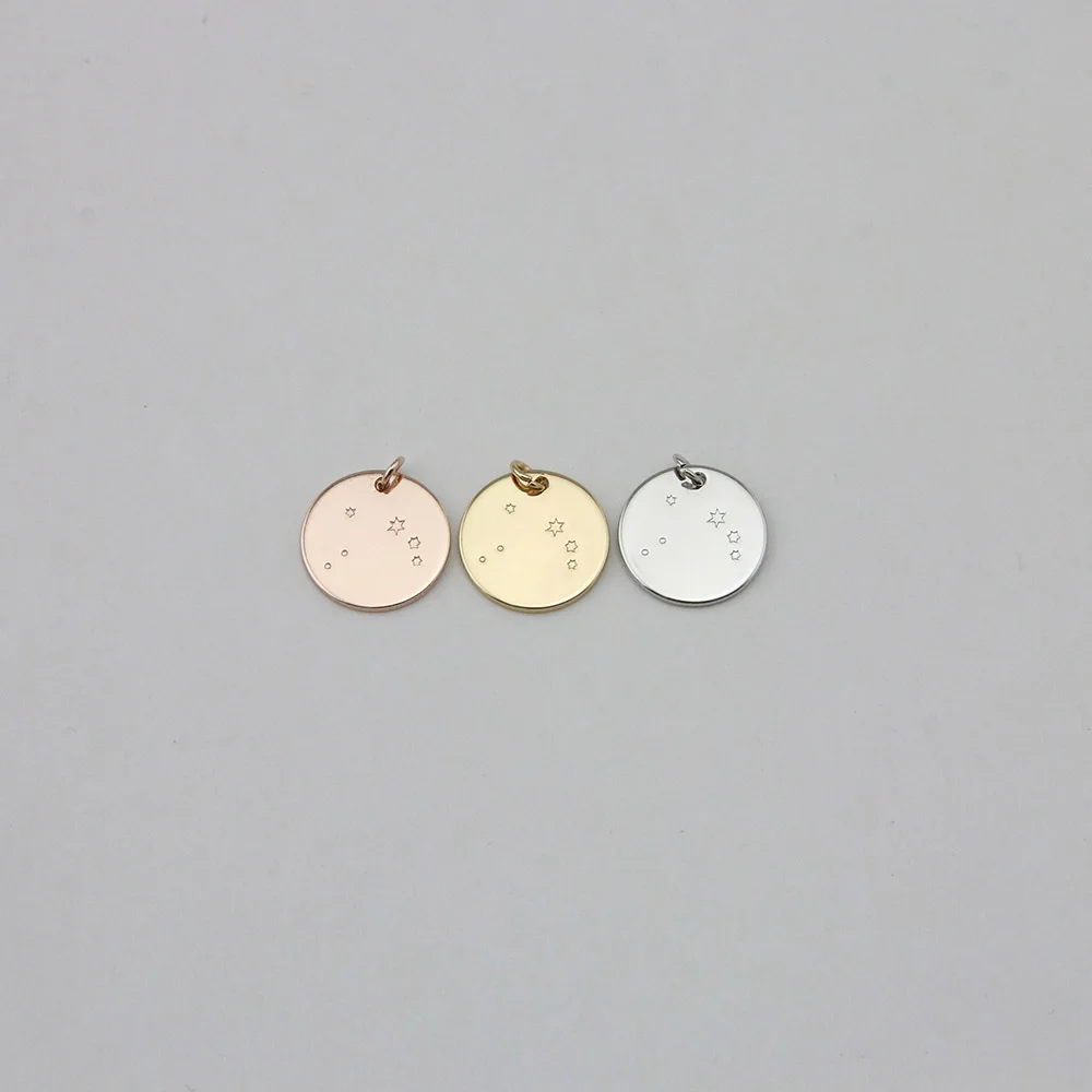 

Custom Jewelry Aries 12 Zodiac Sign Pendant Charms Jewelry For Birthday Gift
