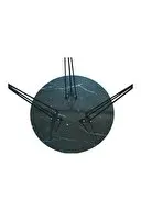 Home Black Marble Pattern Metal Flip Side Coffee Table Walnut Color Metal Legs Sofa Divan Seat As Coffee Tables image 3