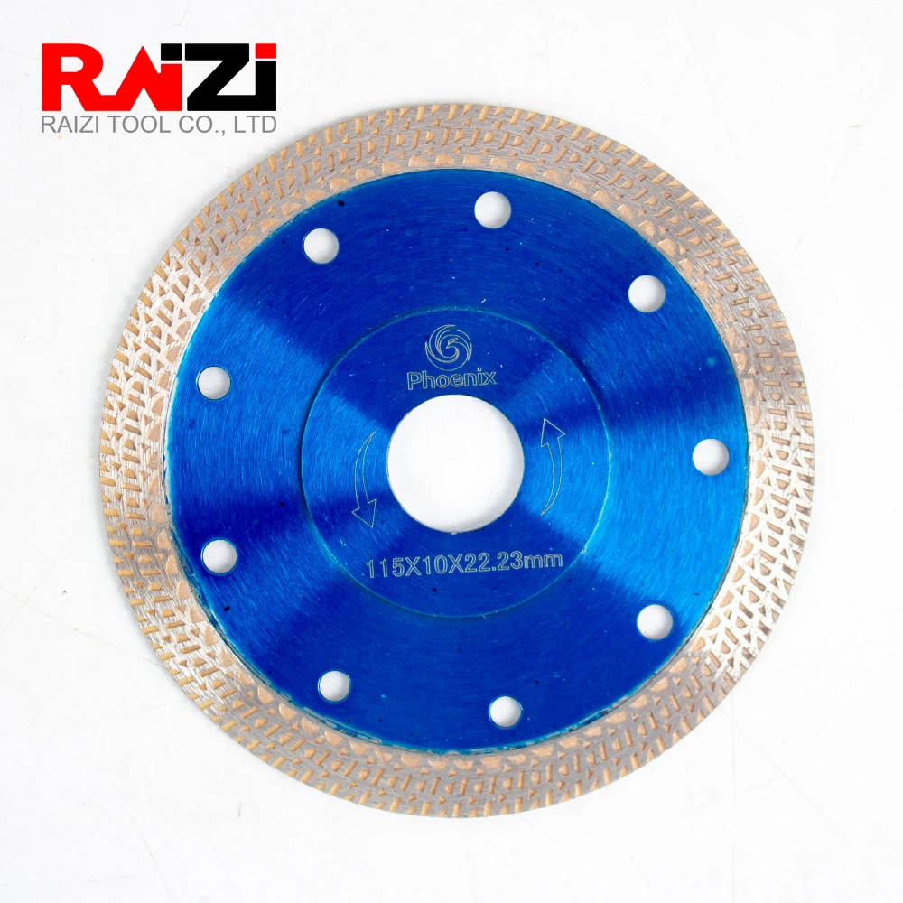 Raizi  115/125mm Mesh Turbo Diamond Saw Blade Porcelain Tile Hot Pressed Cutting Disc Marble Circular Saw Blade