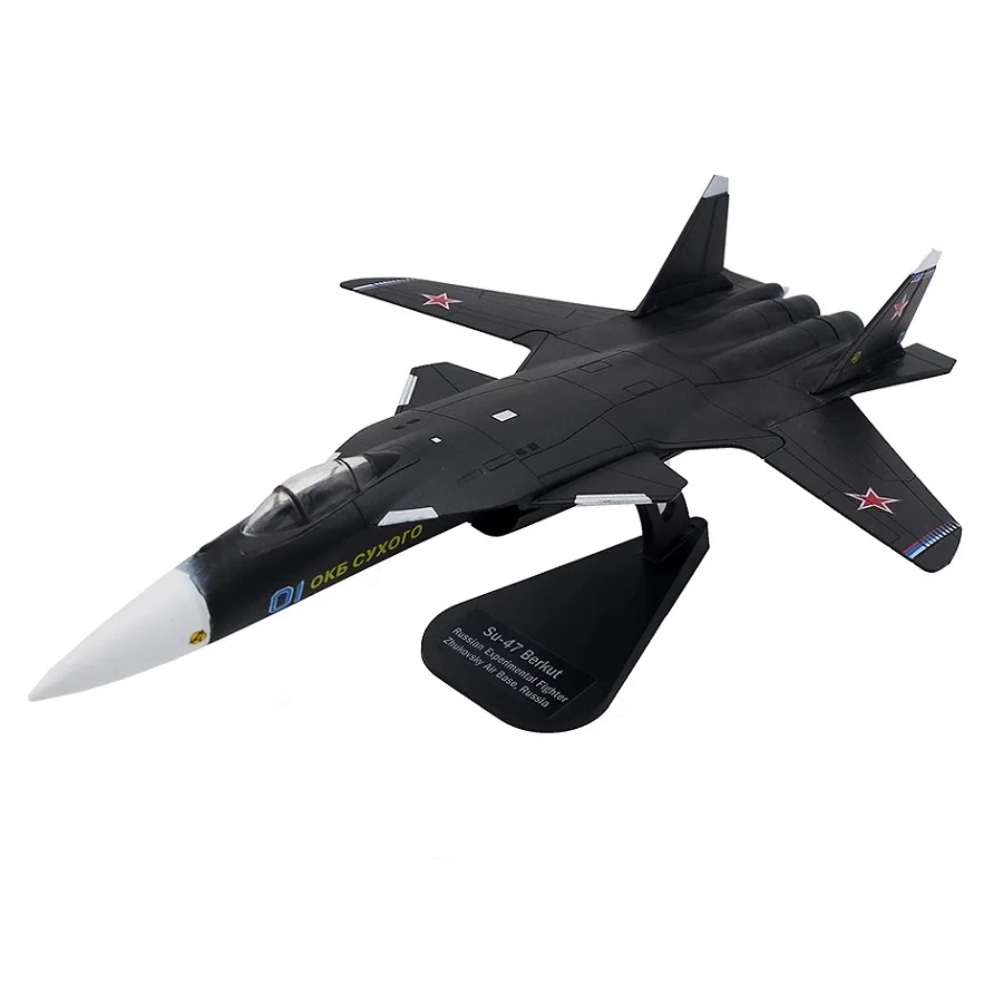 Italeri, Sukhoi Su-47 Berkut Zukhovsky Air Base Russian Experimental Supersonic Jet Fighter 2008, 1:100 Scale, Diecast Miniature, Dreamwings Collection, Original Blister Packaging with Stand