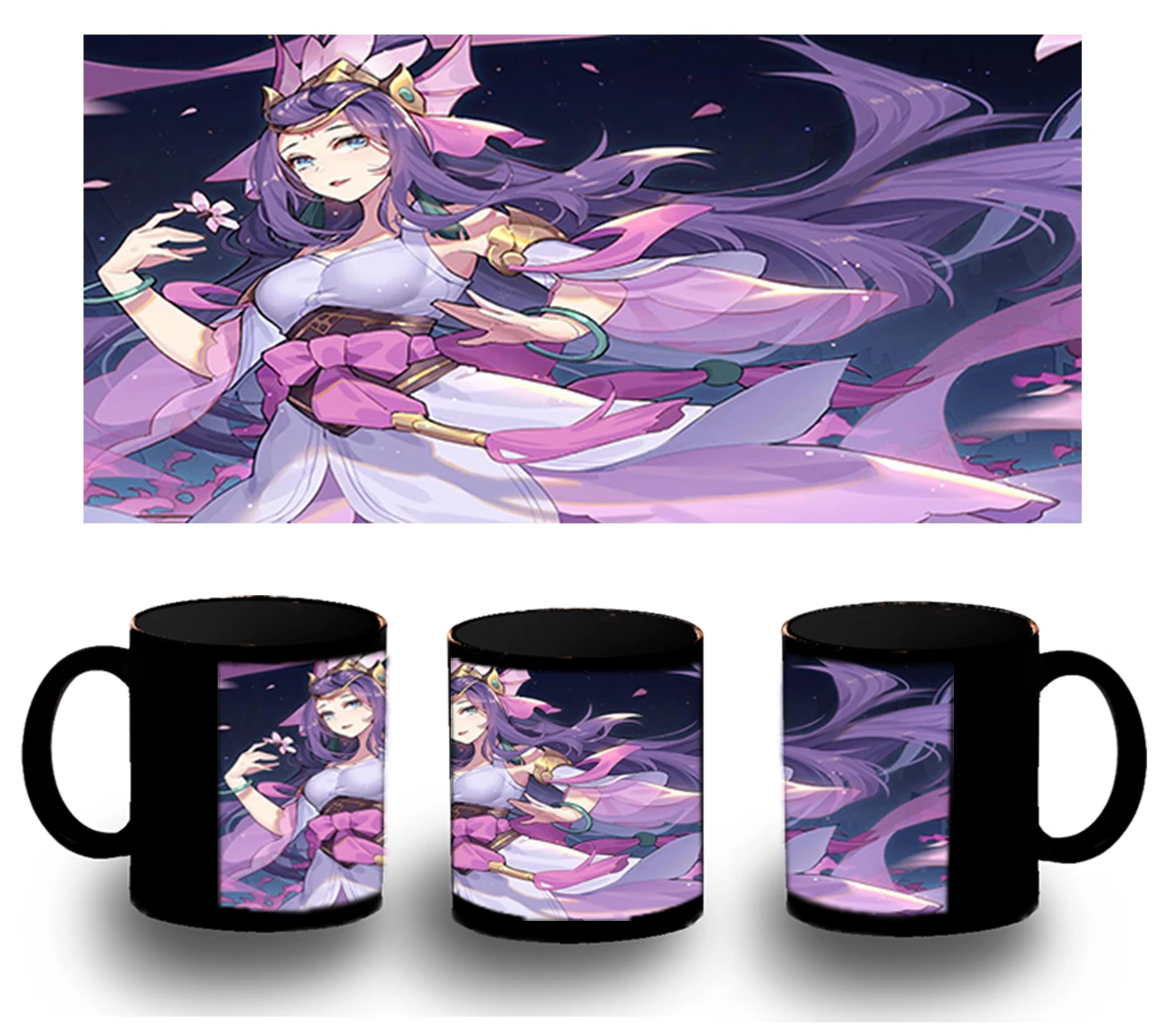 CUP FULLY black MERMAID MERMAY PRINCESS black mug