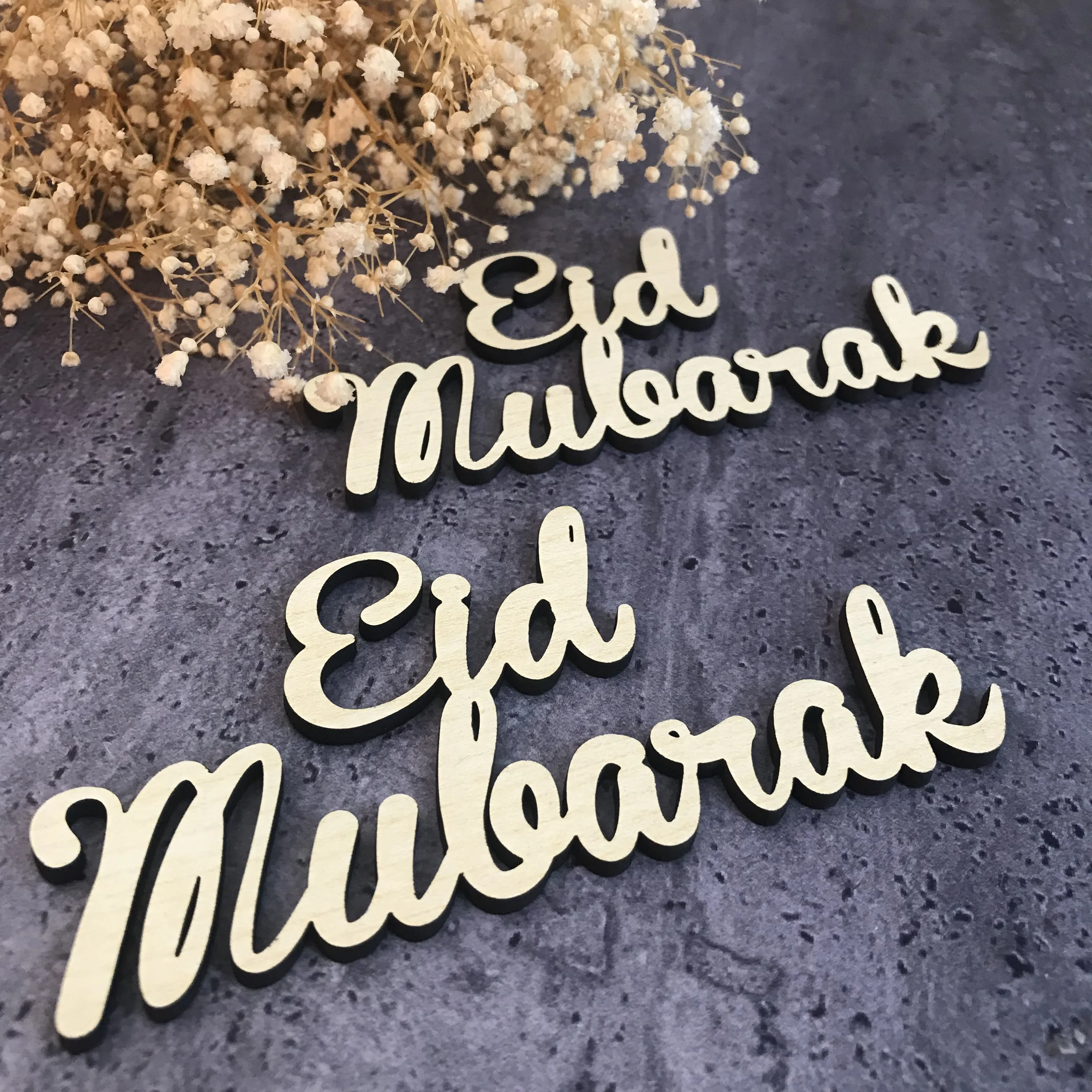 10 Pcs Wooden Ramadan Place Cards Signs Eid Mubarak Ramadan Mubarak Laser Cut Place Setting Muslim Decoration Islamic Signs