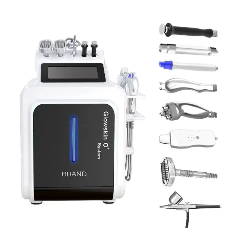 8 In 1 Hydrodermabrasion Machine Facial Cleaning BIO Face Lifting Skin Whitening Wrinkle Removal Water Peeling Spa Device