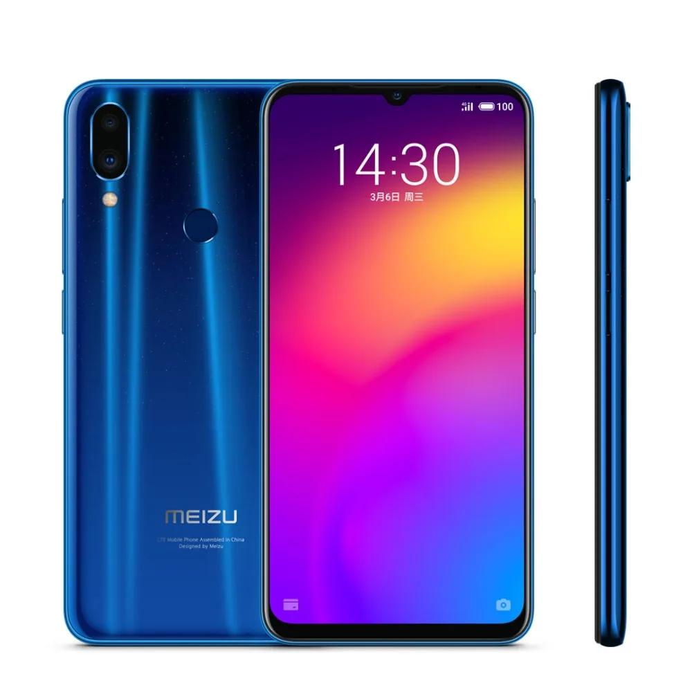 Global ROM MEIZU หมายเหตุ 9 LTE โทรศัพท์มือถือ Dual SIM 48MP กล้อง 4GB 64GB Snapdragon675 OctaCore 6.2" 1080x2244 P 4000mAh แบตเตอรี่