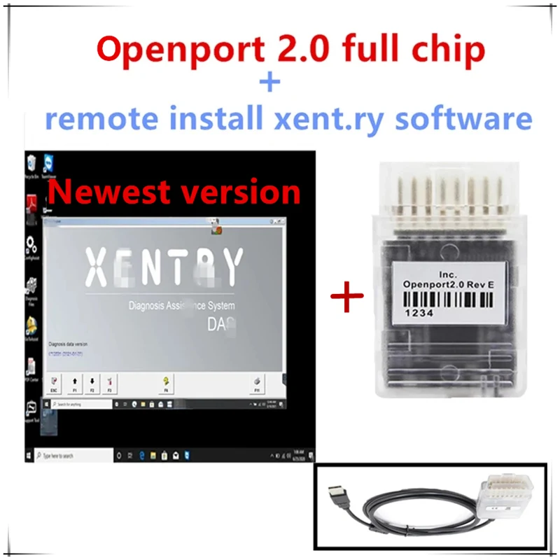 2023.09 Tactrix Openport 2.0 ECU Chip Tuning Tool Openport ECU Flash OBD2 OBDII with newest xentry software remote install