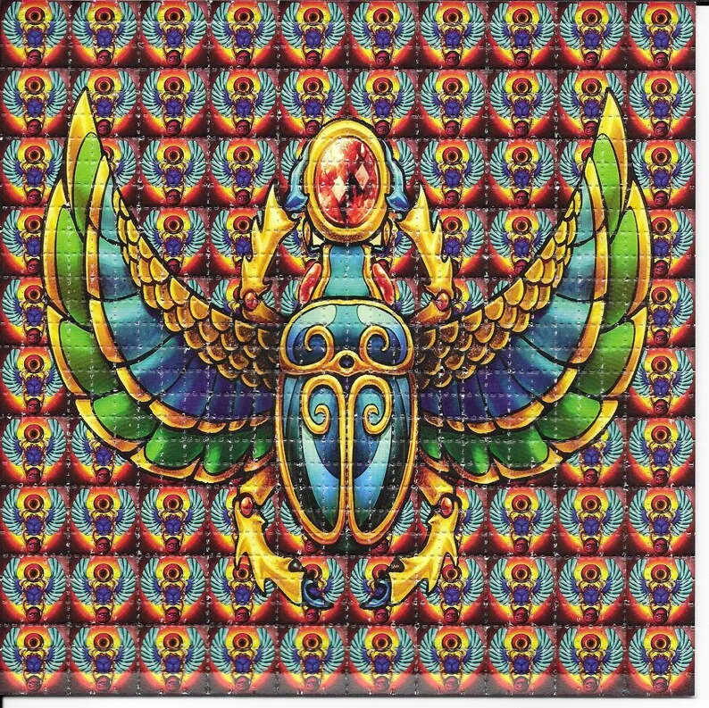 

Scarab Psychedelic LSD кислота Blotter искусство цветок украшение живопись Настенная картина домашний декор плакат печать