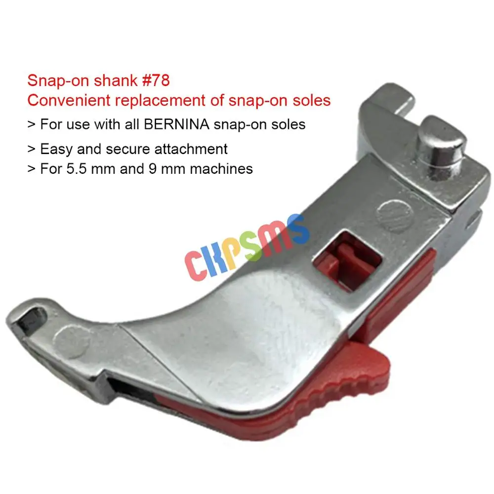 

Adapter Foot For Snap on Bernina 630,640,730E,820QE, 830LE,175,180 Artista,440QE # 0060827300