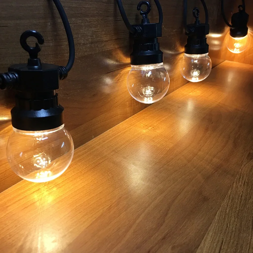 8M 13M G50 Festoon IP65 Led String Lights Outdoor Waterproof  Clear Globe Ball String Garland Party Wedding Backyard Patio