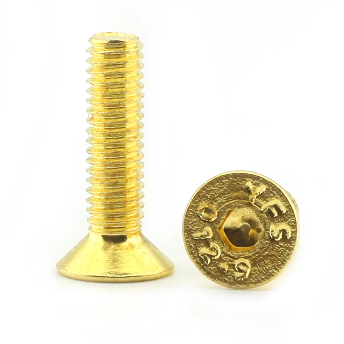 10pcs DIN7991 Grade 12.9 Plating Titanium Gold Flat Head Allen Bolts M2 M2.5 M3 M4 M5 Countersunk Head Hex Socket Screws