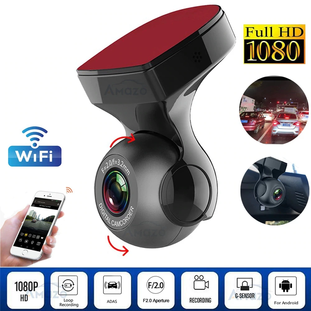 New HD 1080P Wifi Dash Cam Car DVR Dash Camera FHD DVR Recorder Wifi G-sensor Gps Mini dash Camera Night Registrator Recorder