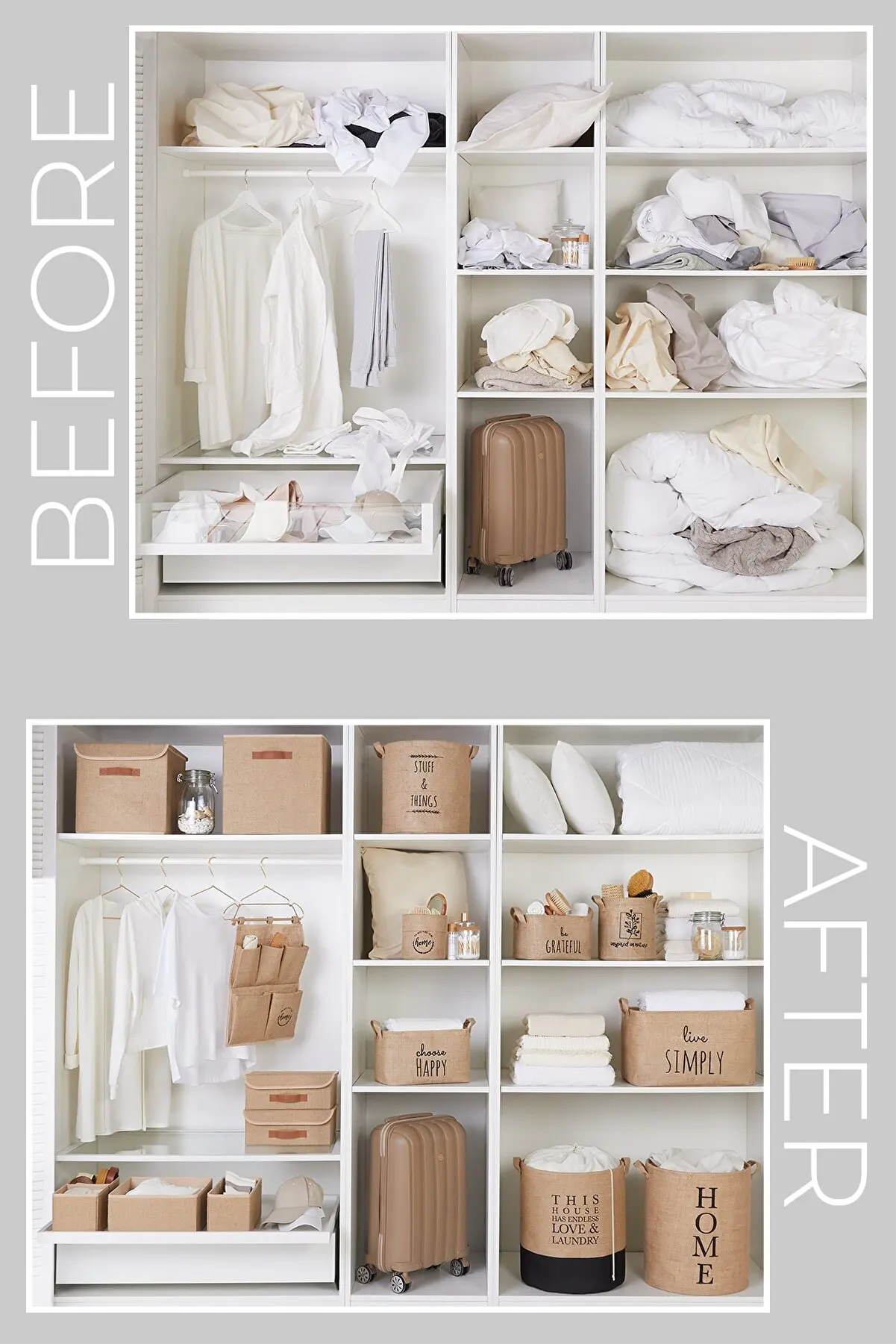 Box Drawer Cabinet Organizer With Jute Cover Home Office Decoration Storage organizer Box Office Home Storage organizer