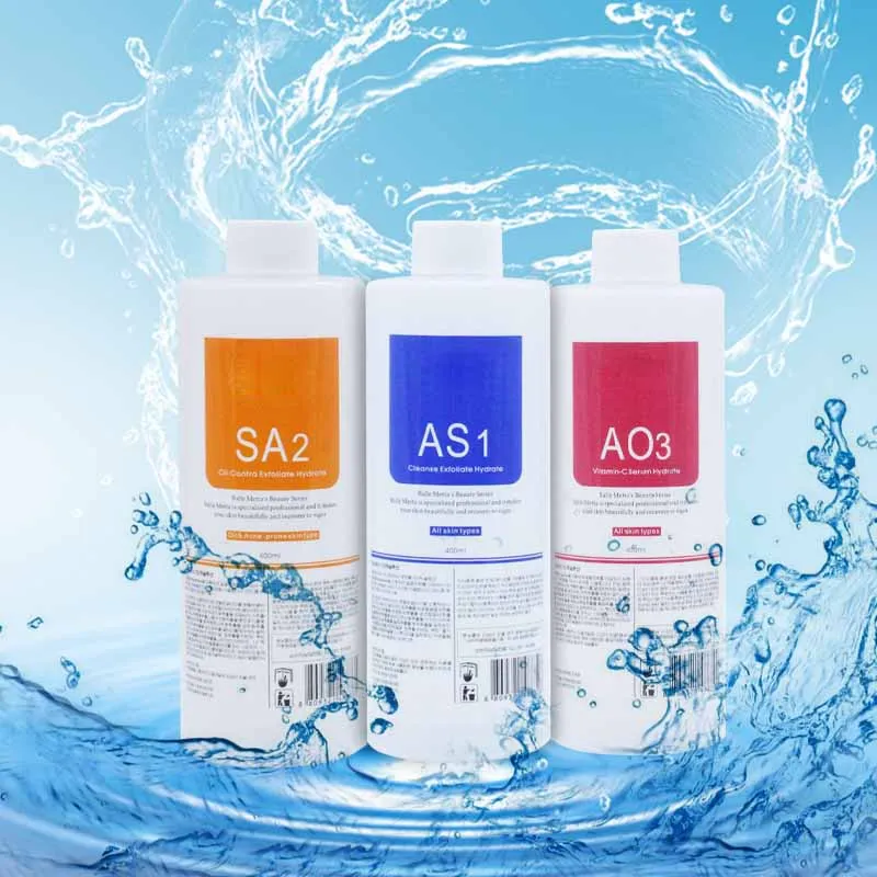 AS1 SA2 AO3 Peeling Solution Facial Skin Care Serum Dermabrasion Cleaning Liquid for Small Bubbles Facial Hydra Machine 400ml