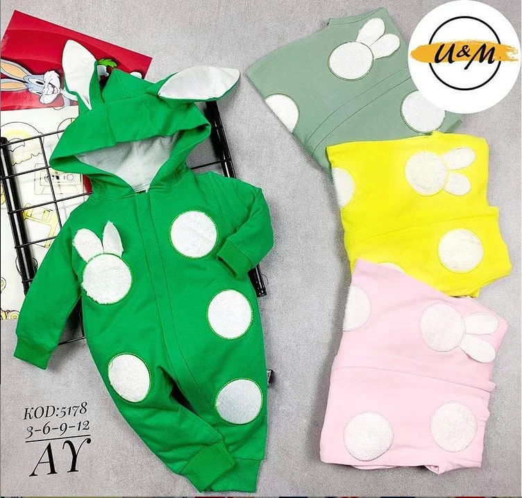 RABBIT EMBROIDERED BABY OVERALLS, BABY CLOTHING, BABY TROUSERS, BABY SUITS, BABY STYLE, BABY PAJAMAS, AFTER BIRTH, SLEEPING OVER