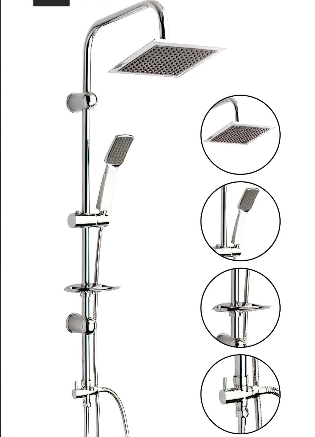 

Angel Lux Shower Set Stainless Steel