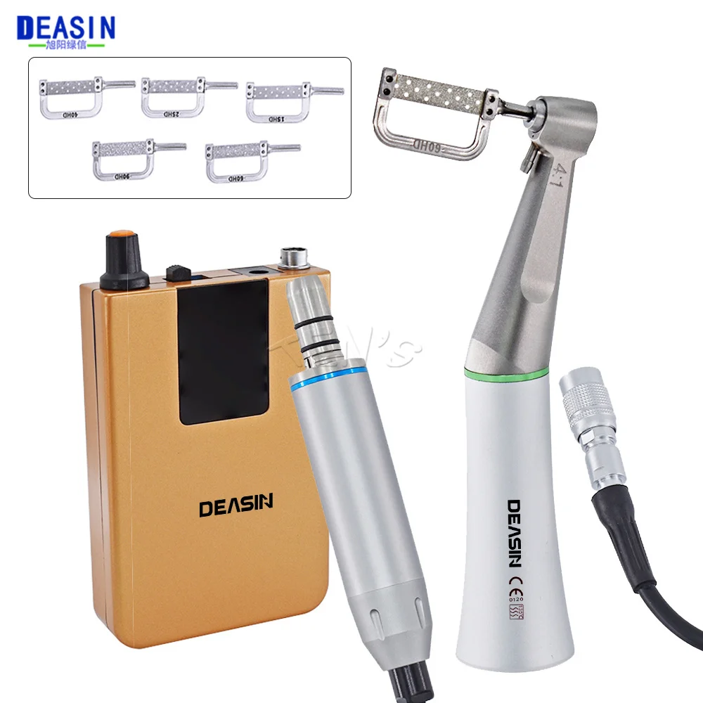 Orthodontic Treatment Dental Interproximal Enamel Gauge Measure Tooth Gap 4:1 Contra Angle Handpiece Reciprocating IPR System