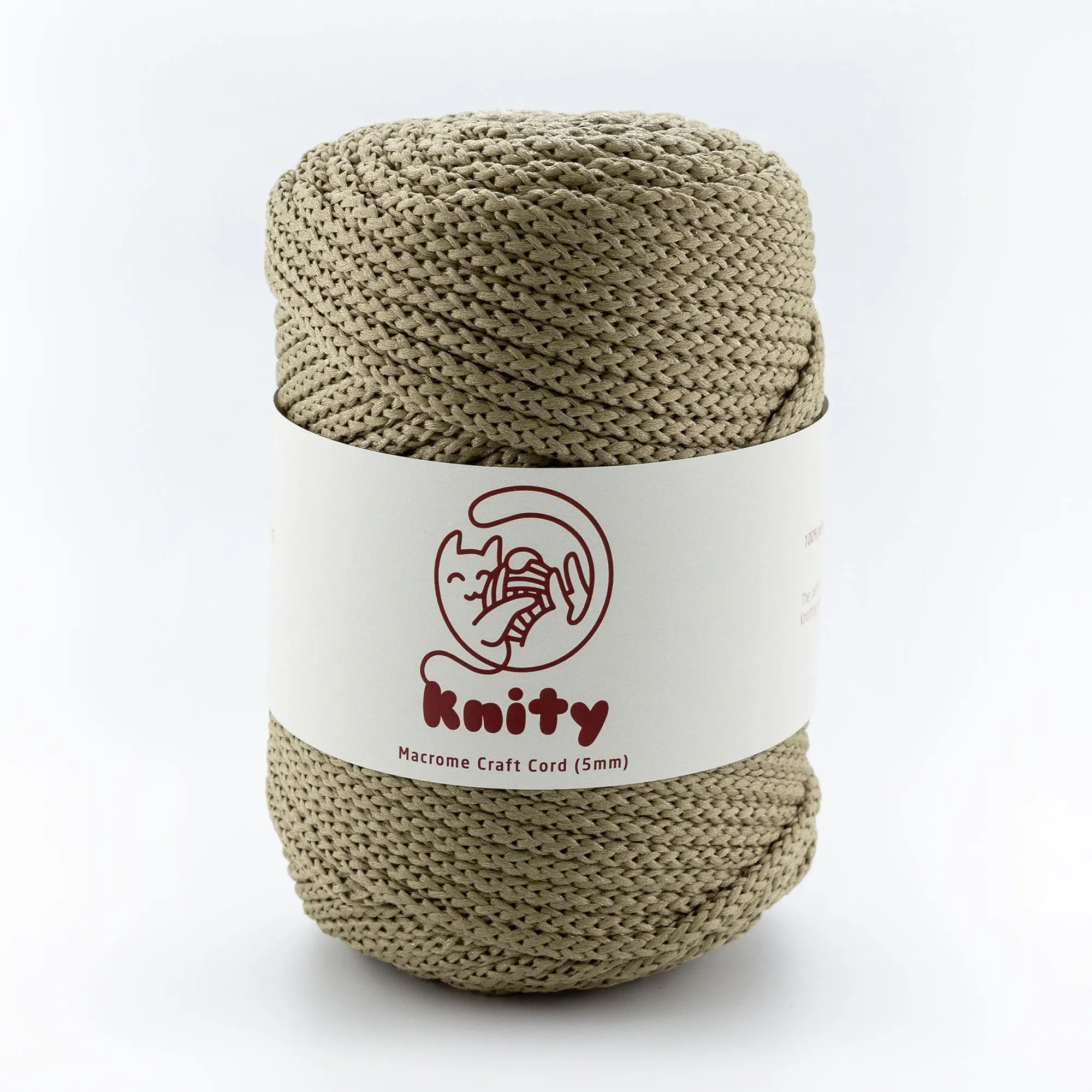 Knity Macrame Craft Cord 5mm Yarn 100m Fiber Crochet Knitting Braiding Knotting Weaving Chain Thread Handmade Rope Natural Braid