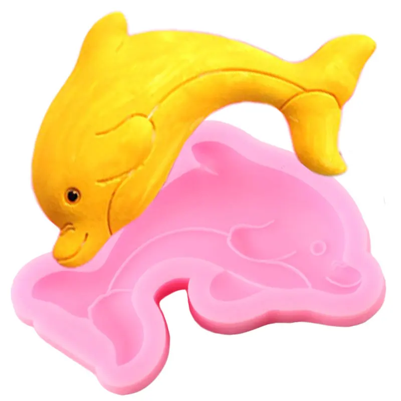 Sea Animal Silicone Mold Dolphin Fondant Mould Cake Decorating Tools Candy Chocolate Gumpaste Moulds DIY Soap Resin Clay Molds